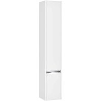 Шкаф - колонна Акватон 1A230503KP01R Капри 30х163 см, правый, белый глянец,хром глянец