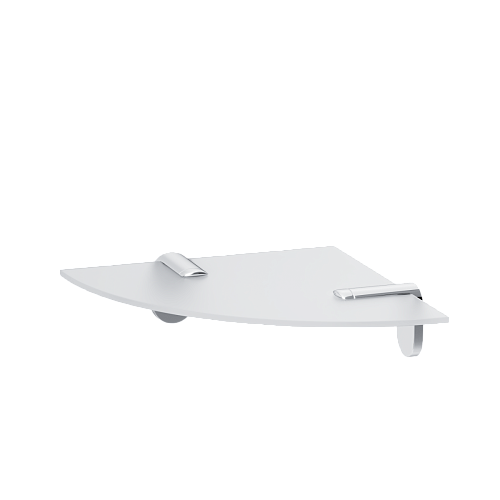 Стеклянная полка AM.PM A8434900 X-Joy, угловая 20 см, белый купить недорого в интернет-магазине Керамос