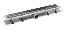 Сливной канал Plastbrno SZA5650 Design 5 комбинированный, решетка из нержавеющей стали, L = 650, серый