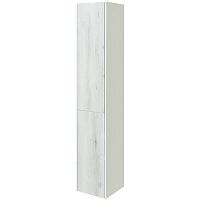 Шкаф - колонна Акватон 1A219903SKW8R Сакура 33х175 см, правый, ольха наварра,белый глянец