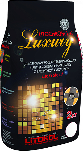 Цементная затирка Litokol Litochrom Luxury LITOCHROM1-6 LUXURY_C00 (2кг) белый снят с производства