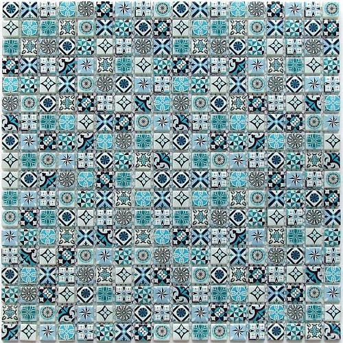 Стеклянная мозаика Bonaparte Мозаика стеклянная и стеклянная с камнем Xindi Blue купить недорого в интернет-магазине Керамос