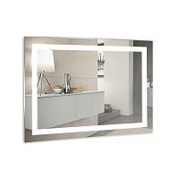 Зеркало Azario ФР-00000942 Ливия подвесное, с подсветкой, 80х60 см, белое