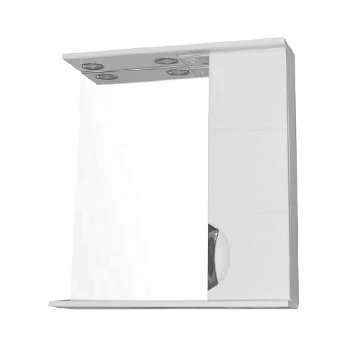 Зеркальный шкаф Loranto CS00058917 Соло, 70х82 см, белый купить недорого в интернет-магазине Керамос
