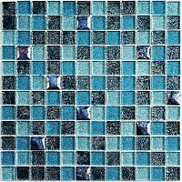 Мозаика Bonaparte Мозаика стеклянная и стеклянная с камнем Satin Blue