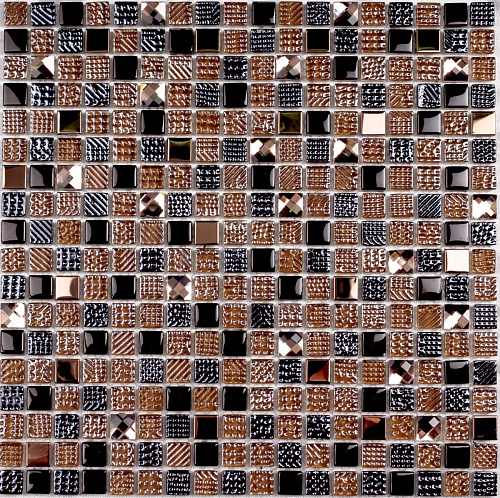 Мозаика Bonaparte Мозаика стеклянная и стеклянная с камнем CrystalBrown купить недорого в интернет-магазине Керамос